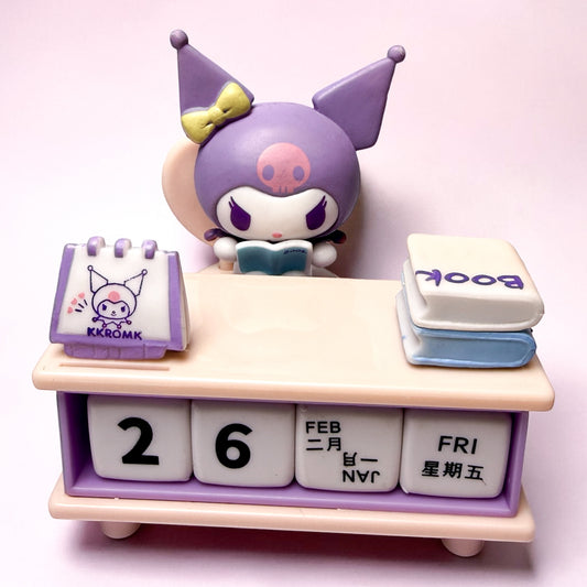 Calendario Kawaii de Escritorio Reutilizable con Figuras Cute 💖