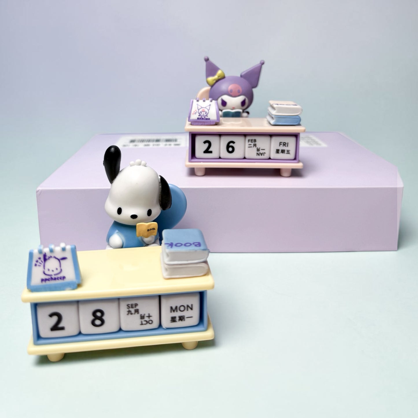 Calendario Kawaii de Escritorio Reutilizable con Figuras Cute 💖